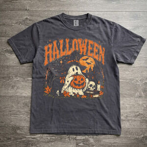Halloween Ghost Pumpkin Witch Hat Skull Moon T-Shirt